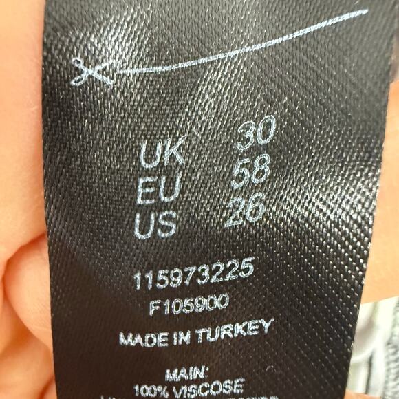 ASOS Edition Curve Floral Mini Dress Women's Size 26 Black Multi Blouson Sleeve - Picture 11 of 12